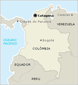 Cartagena - Colômbia - Onde fica Cartagena - Colômbia - Onde fica - Mapa de localização.