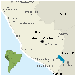 Machu Picchu - Onde fica Machu Picchu - Onde fica - Mapa da localização.