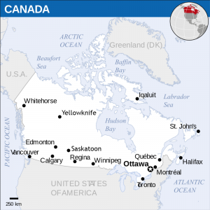 Mapa do Canadá Mapa do Canadá com seus pontos de interesse.