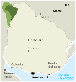Montevidéu - Onde fica Montevidéu - Onde fica - Mapa de localização.