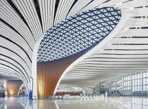 Aeroporto de Pequim - Ilusão de ótica - Pequim inaugura novo aeroporto ultramoderno.