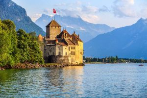 Lago de Genebra ou Lago Lemano - França e Suíça Lago de Genebra ou Lago Lemano - França e Suíça